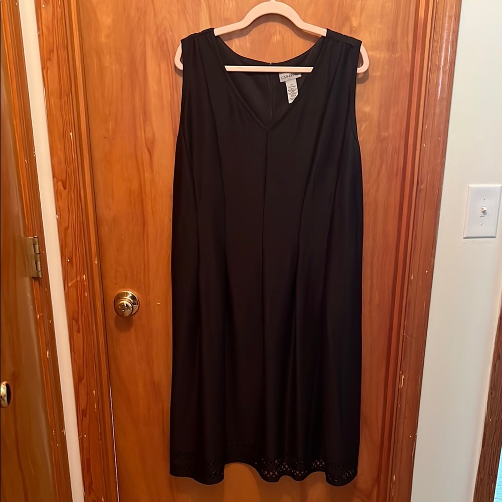 Catherines Black Sleeveless Midi Sundress